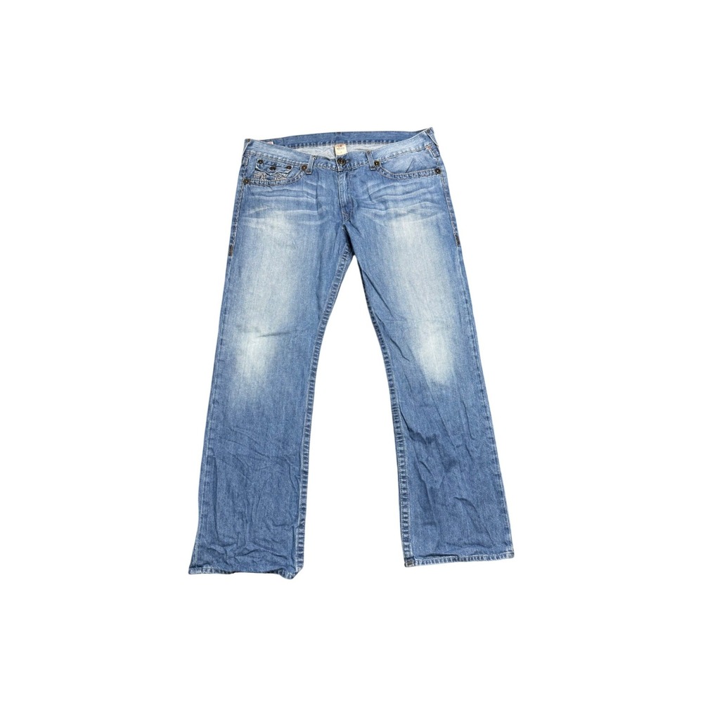 True Religion Brand Jeans‎ Men's Size 42 Blue Wash Bootcut Denim Made in USA